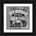thumbnail image 1 of Greene, Taylor 20x20 Black Ornate Wood Framed with Double Matting Museum Art Print Titled - Serve The Lord, 1 of 4