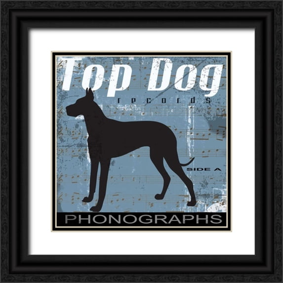 Greene, Taylor 20x20 Black Ornate Wood Framed with Double Matting Museum Art Print Titled - TOP DOG A