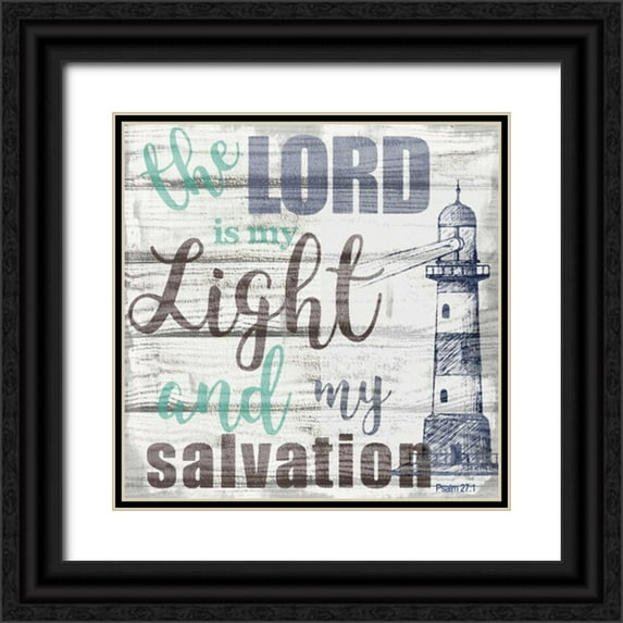 Greene, Taylor 20x20 Black Ornate Wood Framed with Double Matting Museum Art Print Titled - The Lord Is My Light