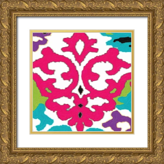 Greene, Taylor 20x20 Gold Ornate Wood Framed with Double Matting Museum Art Print Titled - COLORFUL MOTIF V