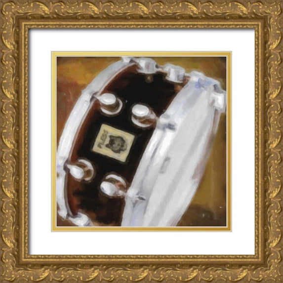 Greene, Taylor 20x20 Gold Ornate Wood Framed with Double Matting Museum Art Print Titled - DRUM