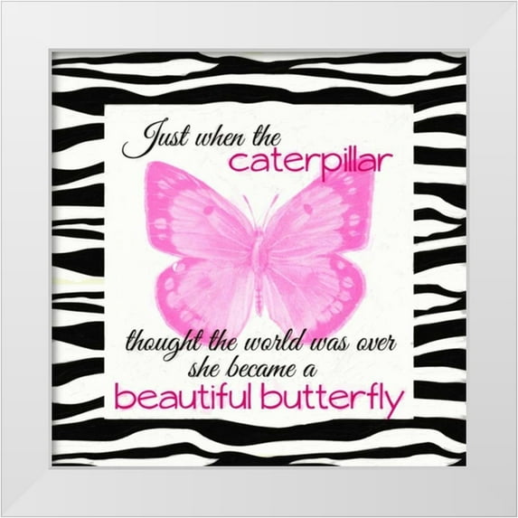 Greene, Taylor 20x20 White Modern Wood Framed Museum Art Print Titled - Caterpillar