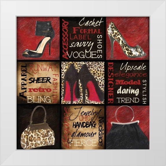 Greene, Taylor 20x20 White Modern Wood Framed Museum Art Print Titled - Fashion 9 Patch