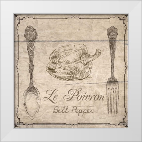 Greene, Taylor 20x20 White Modern Wood Framed Museum Art Print Titled - VINTAGE BELL PEPPER