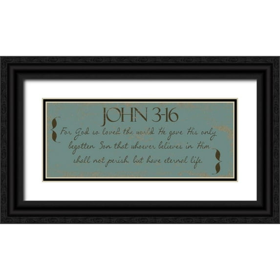 Greene, Taylor 24x12 Black Ornate Wood Framed with Double Matting Museum Art Print Titled - ETERNAL LIFE