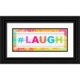 thumbnail image 1 of Greene, Taylor 24x12 Black Ornate Wood Framed with Double Matting Museum Art Print Titled - Laugh Hashtag, 1 of 4