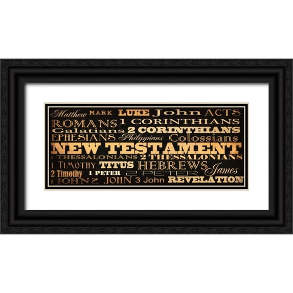 Greene, Taylor 24x12 Black Ornate Wood Framed with Double Matting Museum Art Print Titled - New Testament