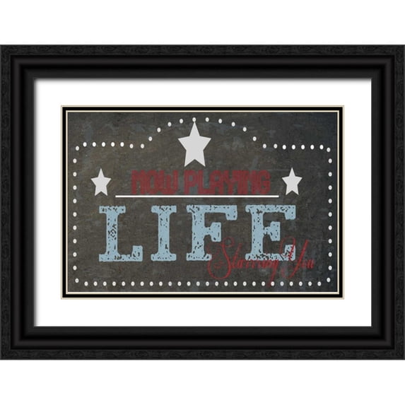 Greene, Taylor 24x17 Black Ornate Wood Framed with Double Matting Museum Art Print Titled - Now Playing Life