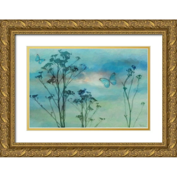 Greene, Taylor 24x17 Gold Ornate Wood Framed with Double Matting Museum Art Print Titled - Botanical Silhouette