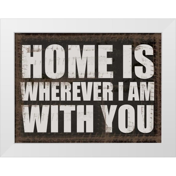Greene, Taylor 24x19 White Modern Wood Framed Museum Art Print Titled - HOME IS