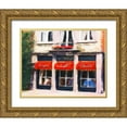 thumbnail image 1 of Greene, Taylor 24x20 Gold Ornate Wood Framed with Double Matting Museum Art Print Titled - Le Petite Cafe, 1 of 4