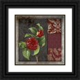 thumbnail image 1 of Greene, Taylor 26x26 Black Ornate Wood Framed with Double Matting Museum Art Print Titled - MOODY FLORAL II, 1 of 4