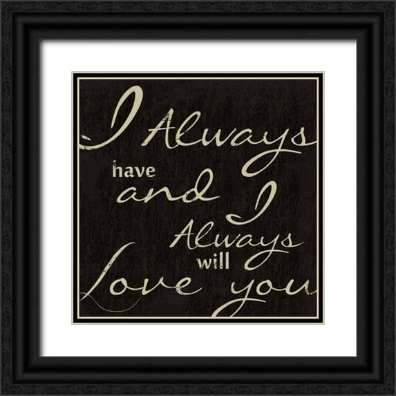 Greene, Taylor 26x26 Black Ornate Wood Framed with Double Matting Museum Art Print Titled - MY LOVE