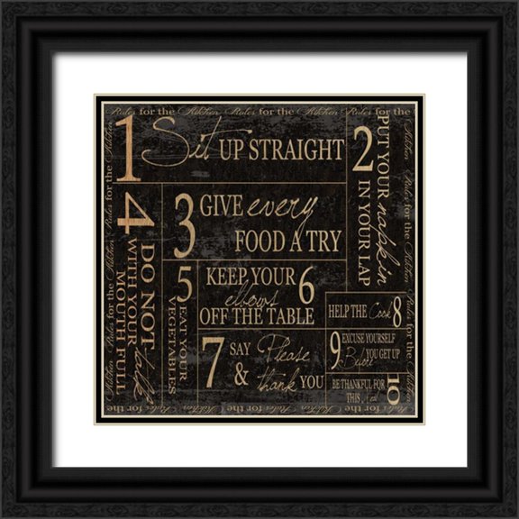 Greene, Taylor 26x26 Black Ornate Wood Framed with Double Matting Museum Art Print Titled - OPEN-KITCHEN