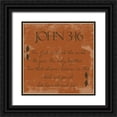 thumbnail image 1 of Greene, Taylor 26x26 Black Ornate Wood Framed with Double Matting Museum Art Print Titled - Shall Not Perish Orange C2, 1 of 4
