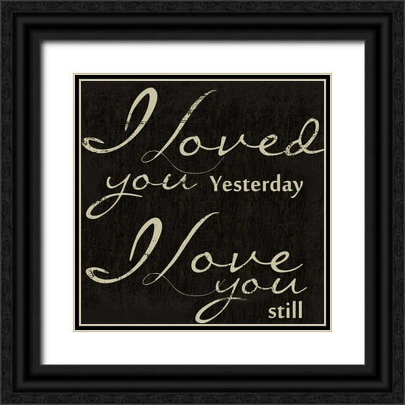 Greene, Taylor 26x26 Black Ornate Wood Framed with Double Matting Museum Art Print Titled - YESTERDAY