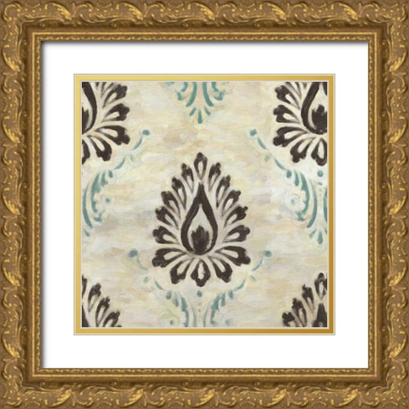 Greene, Taylor 26x26 Gold Ornate Wood Framed with Double Matting Museum Art Print Titled - Medallion 2