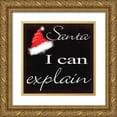 thumbnail image 1 of Greene, Taylor 26x26 Gold Ornate Wood Framed with Double Matting Museum Art Print Titled - Santa I Can Explaint, 1 of 4