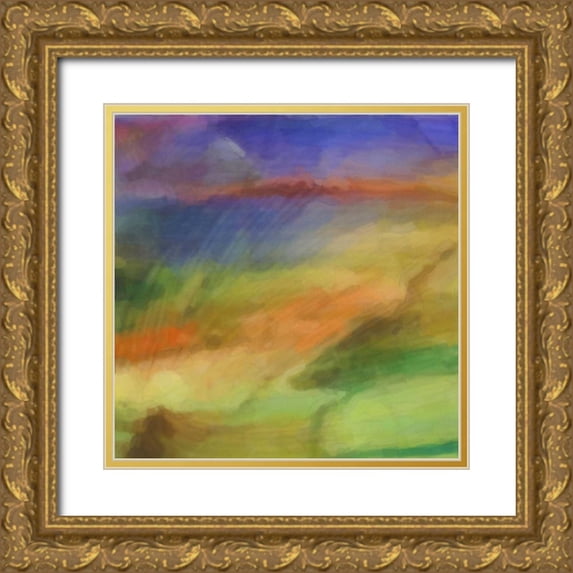Greene, Taylor 26x26 Gold Ornate Wood Framed with Double Matting Museum Art Print Titled - WATERCOLOR DREAM I