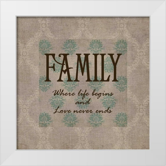 Greene, Taylor 26x26 White Modern Wood Framed Museum Art Print Titled - FAMILY