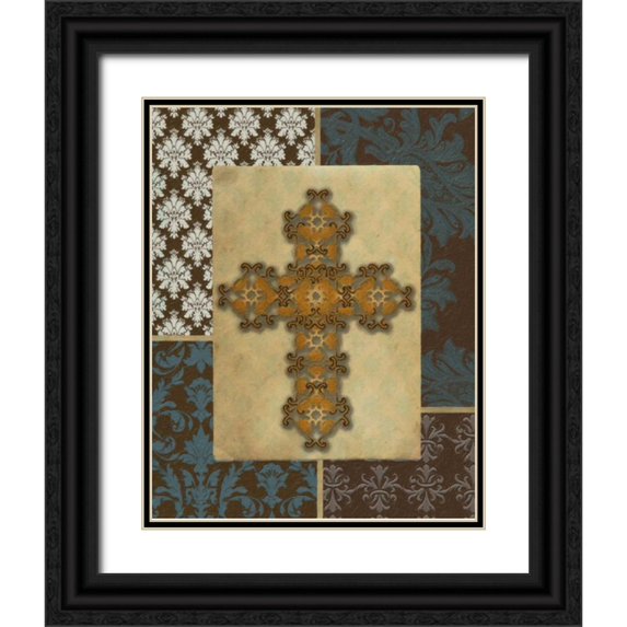 Greene, Taylor 26x32 Black Ornate Wood Framed with Double Matting Museum Art Print Titled - DECORATIVE CROSS