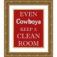thumbnail image 1 of Greene, Taylor 26x32 Gold Ornate Wood Framed with Double Matting Museum Art Print Titled - COWBOYS CLEAN ROOM, 1 of 4