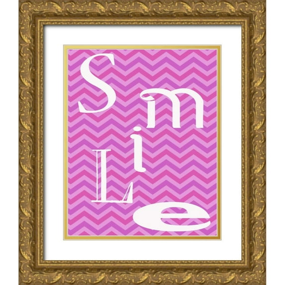 Greene, Taylor 26x32 Gold Ornate Wood Framed with Double Matting Museum Art Print Titled - SMILE
