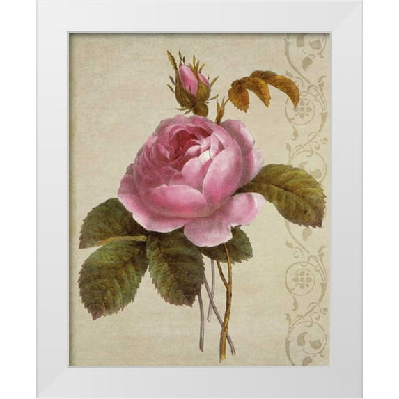 Greene, Taylor 26x32 White Modern Wood Framed Museum Art Print Titled - Pink And Yellow II