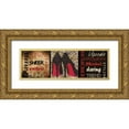 thumbnail image 1 of Greene, Taylor 32x13 Gold Ornate Wood Framed with Double Matting Museum Art Print Titled - Fashion 9 Patch E, 1 of 4