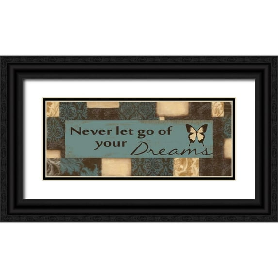 Greene, Taylor 32x15 Black Ornate Wood Framed with Double Matting Museum Art Print Titled - Never Let Go