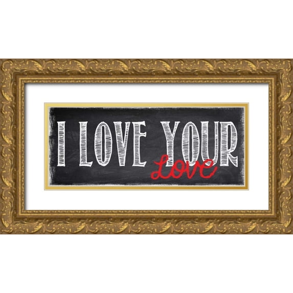 Greene, Taylor 32x15 Gold Ornate Wood Framed with Double Matting Museum Art Print Titled - YOUR LOVE