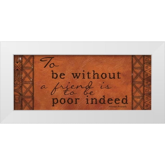 Greene, Taylor 32x15 White Modern Wood Framed Museum Art Print Titled - To Be Without A Friend