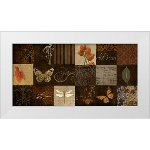 Greene, Taylor 32x18 White Modern Wood Framed Museum Art Print Titled - SPICE GOLD 18 PATCH