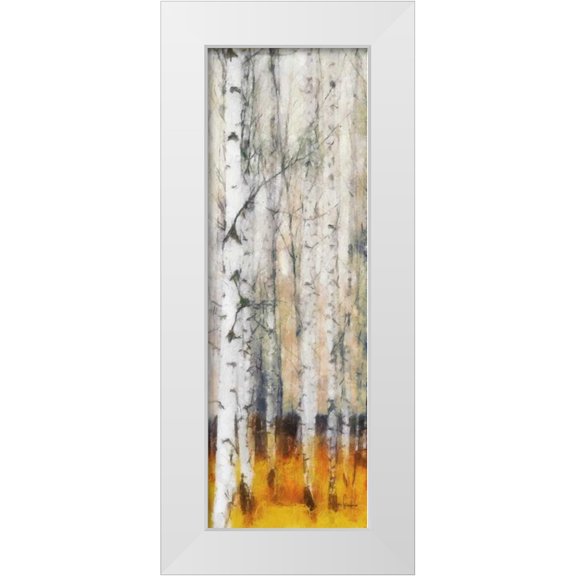 Greene, Taylor 7x14 White Modern Wood Framed Museum Art Print Titled - SAFFRON TIMBER PANEL I