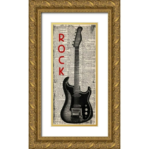 Greene, Taylor 8x14 Gold Ornate Wood Framed with Double Matting Museum Art Print Titled - ROCK PANEL