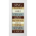 thumbnail image 1 of Greene, Taylor 8x14 White Modern Wood Framed Museum Art Print Titled - SING STRIPE ver 2, 1 of 4