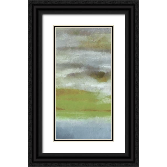Greene, Taylor 9x14 Black Ornate Wood Framed with Double Matting Museum Art Print Titled - ABSTRACT HORIZON IIA