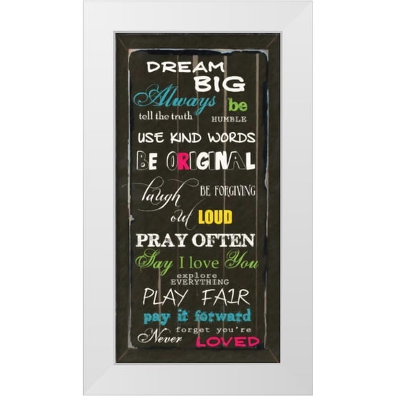 Greene, Taylor 9x14 White Modern Wood Framed Museum Art Print Titled - DREAM BIG