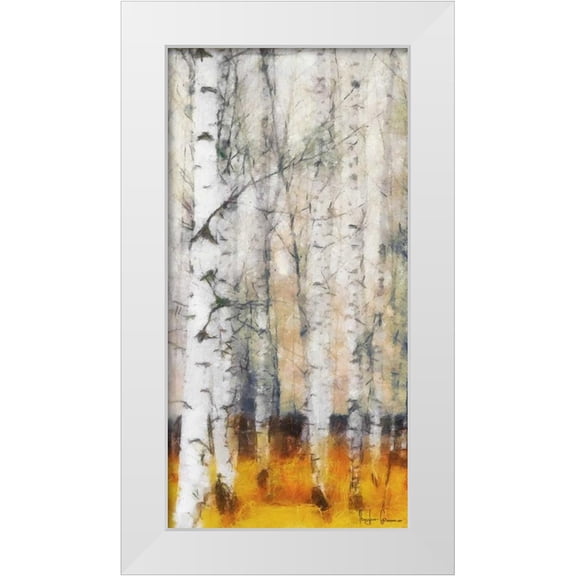 Greene, Taylor 9x14 White Modern Wood Framed Museum Art Print Titled - Saffron Timber Panel 1
