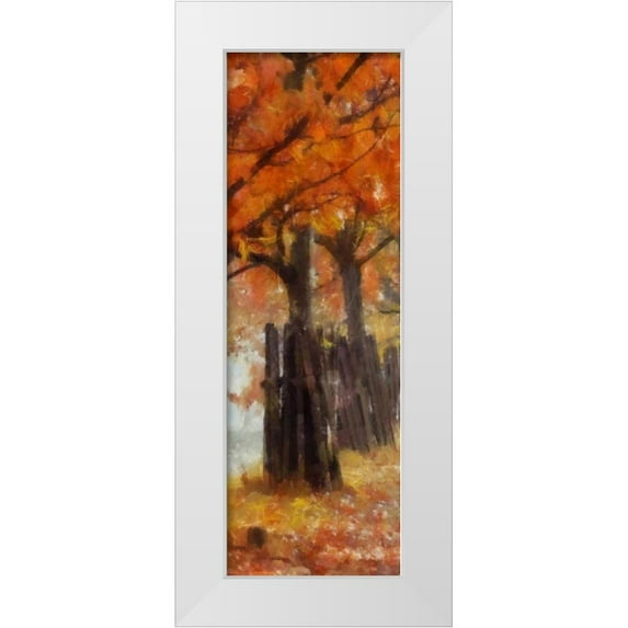 Greene, Taylor 9x18 White Modern Wood Framed Museum Art Print Titled - AMBER TRAIL PANEL I