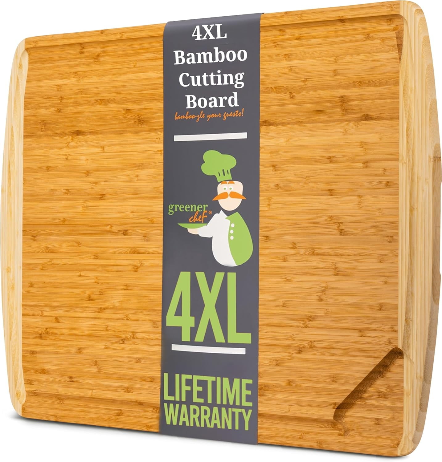 Greener Chef 4XL Extra Large Bamboo Cutting Boards for Kitchen 36 x 24 Inches