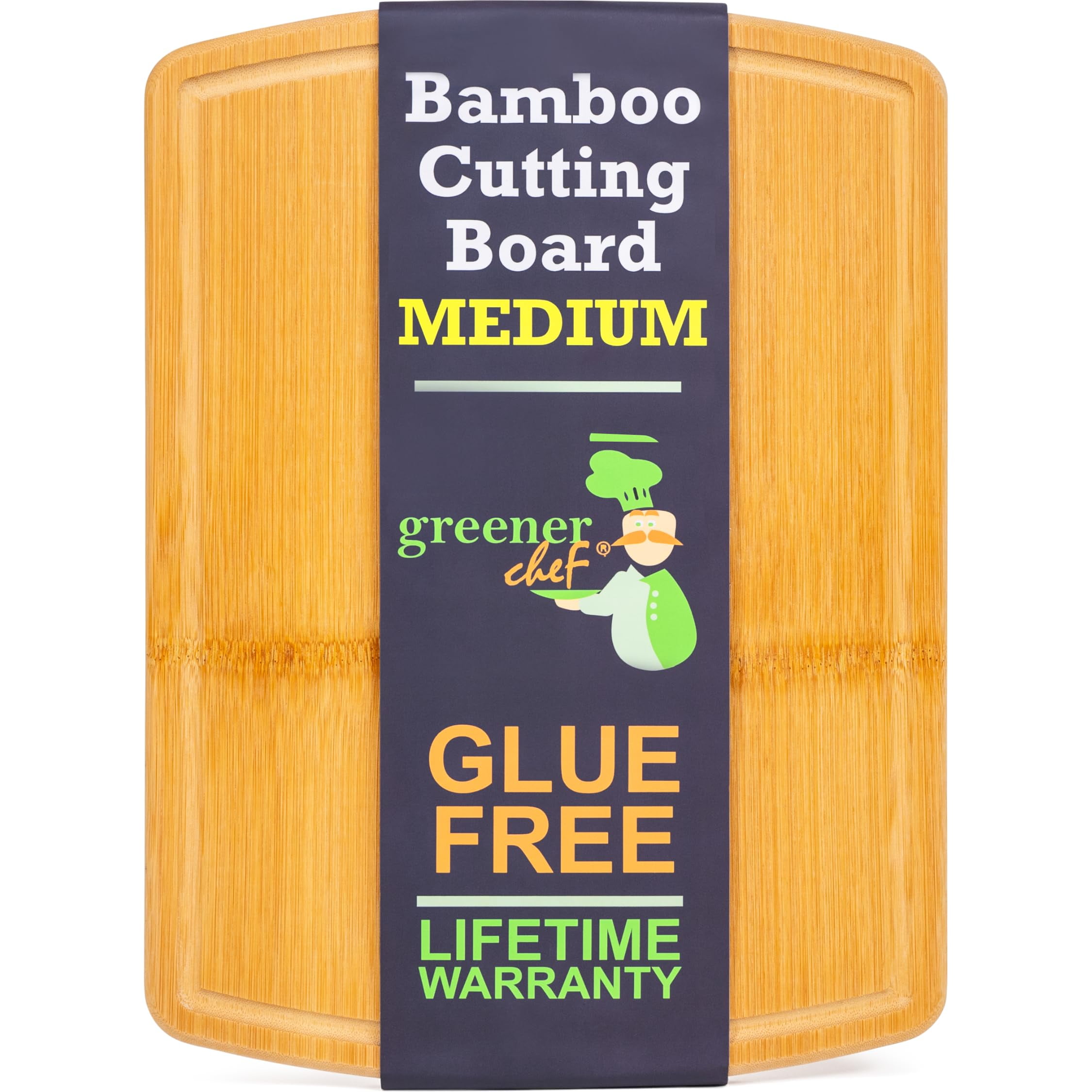 Medium Bamboo Rectangular Cutting Board with Lifetime Warranty