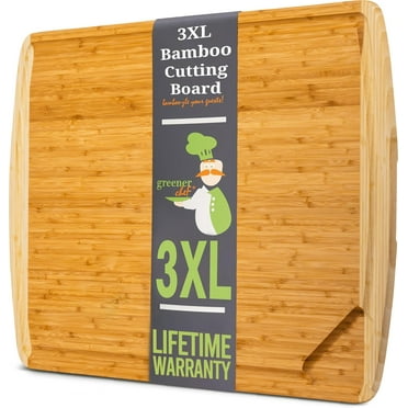 Greener Chef XXXL Bamboo Cutting Board -30x20" Wooden Cutting Boards for Kitchen