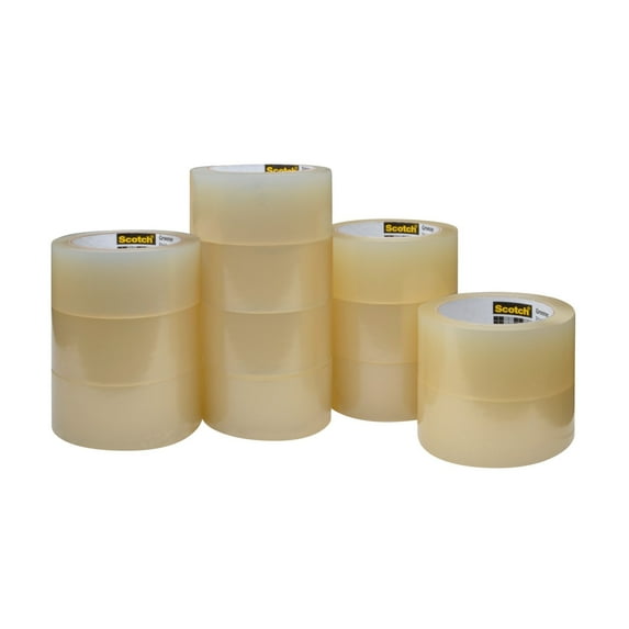 Scotch® 3750 Greener Commercial Grade Packing Tape, 1-7/8" x 49.2 Yd., Clear, Pack Of 12 Rolls