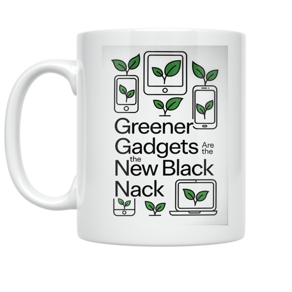 Greener Gadgets Are the New Black - Eco Living Tech Enthusiast - 11 oz Ceramic Coffee Mug