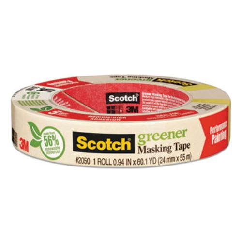 Greener Masking Tape 2050, 3" Core, 0.94" X 60 Yds, Beige | Bundle of 5 Rolls