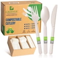 thumbnail image 1 of Greener Settings 300 Piece Compostable Disposable  Utensil Set - 100 Sets, 1 of 13