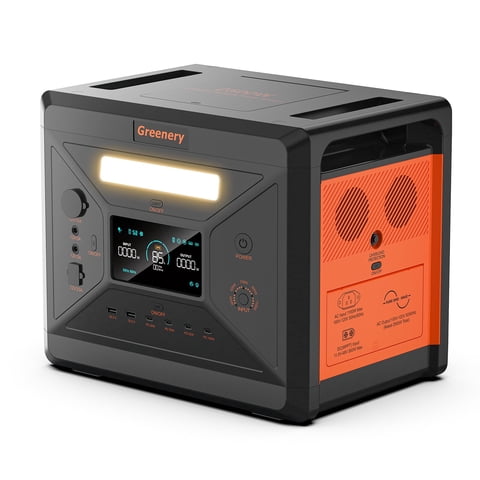 Solarplay 2304Wh 2500W Portable Power Station with LiFePO4 Battery,4 AC Outlets and Fast Charging for Home,Camping,Rvs & Power Outages