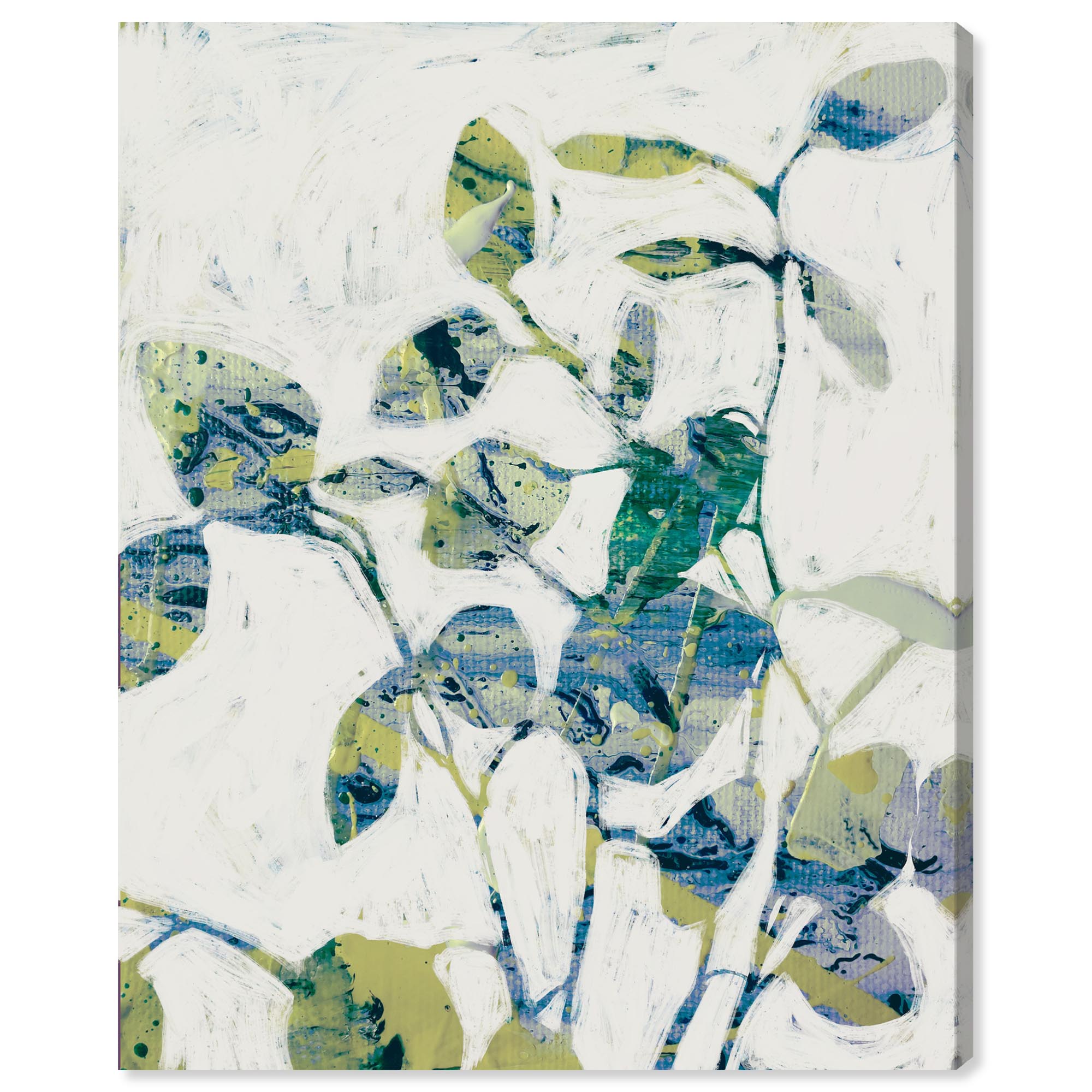 Greenery Abstract Canvas Print Floral Wall Decor by Notoriart, Gallery ...