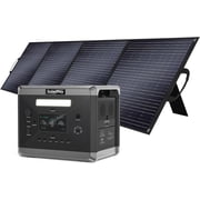 Clearance! Solarplay Q2501 Portable Power Station 2400WPeak 4800W,2160Wh Solar Generator with 200W Solar Panel,LiFePO4 Battery,4 AC Outlets for Emergency,Home,Camping,Outdoor Battery Backup